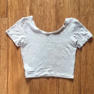 American Apparel Tan Crop Top